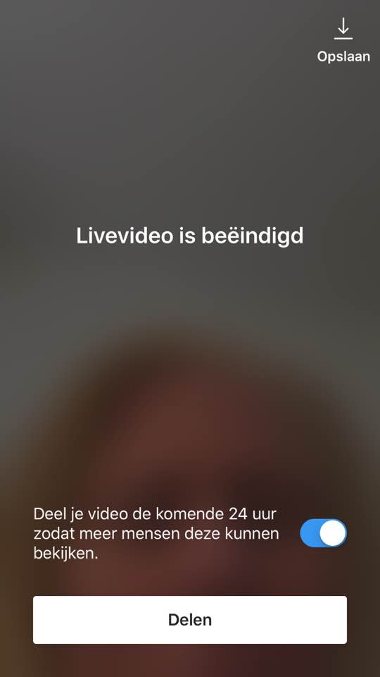 instagram live video 24 uur beschikbaar