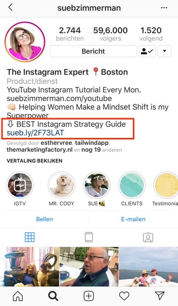 instagram bio call to action